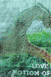 2年7組/展示 モザイクアート「ハートでリング〜みんなでつなごう〜」展示部門 優秀賞